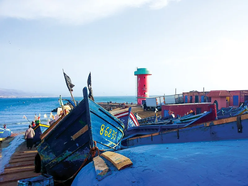 An archival view of the village harbour